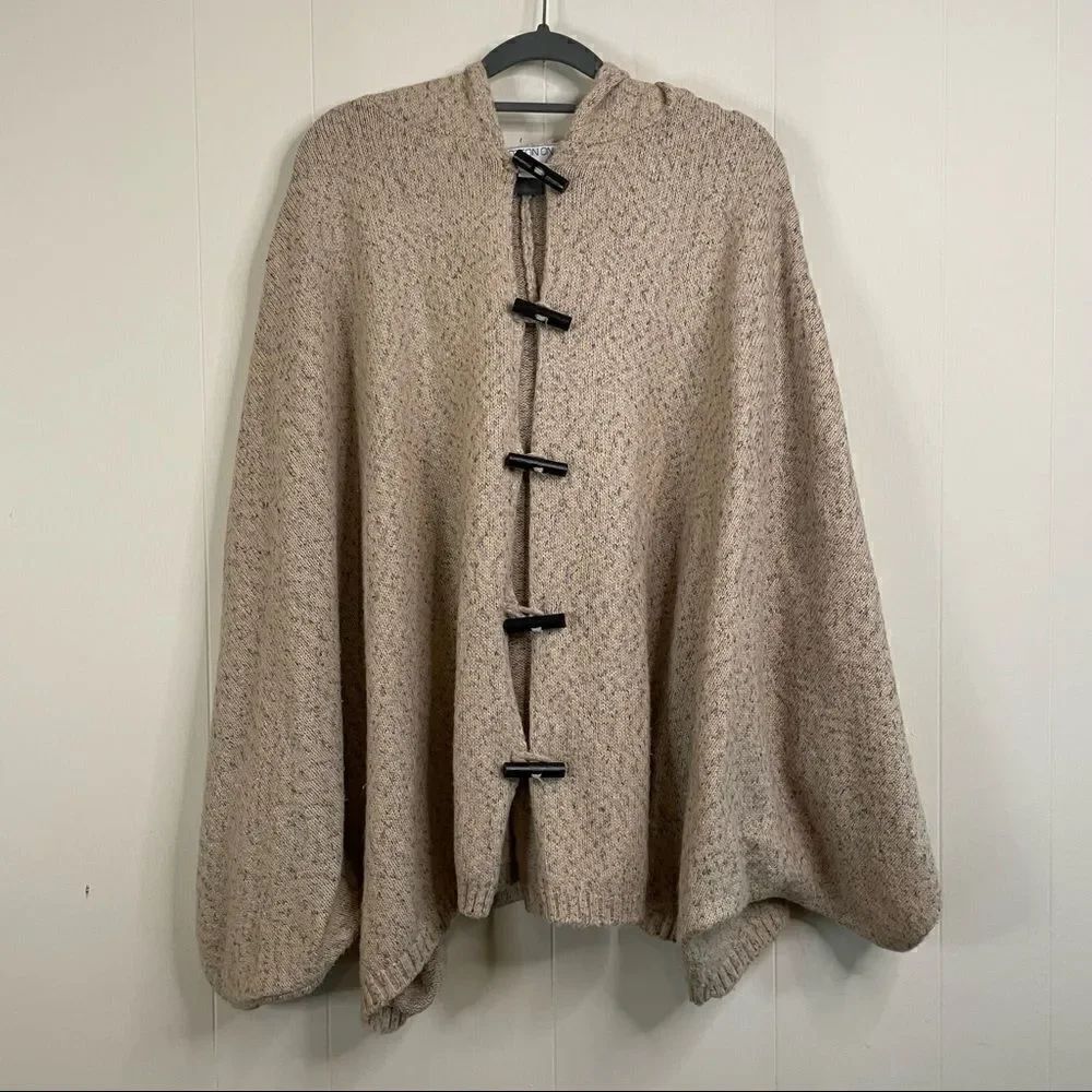 Cotton On Toggle Hooded Knit Poncho